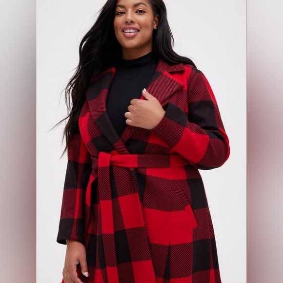 Wool Tie-Front Fit And Flare Coat - Picture 5 of 5